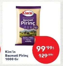 Kim'In Basmati Pirinç 1000 Gr
