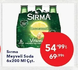 Sırma Meyveli Soda 6X200 Ml Çşt.