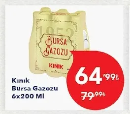 Kınık Bursa Gazozu 6X200 Ml