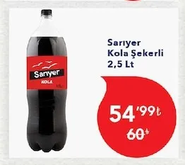 Sarıyer Kola Şekerli 2,5 Lt