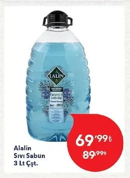 Alalin Sıvı Sabun 3 Lt Çşt.