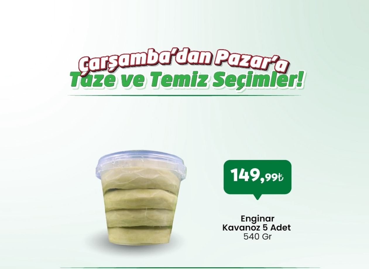 Enginar Kavanoz 5 Adet 540 Gr