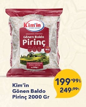 Kim'In Gönen Baldo Pirinç 2000 Gr