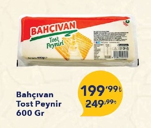 Bahçıvan Tost Peynir 600 Gr