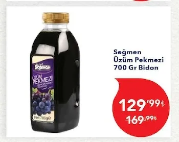 Seğmen Üzüm Pekmezi 700 Gr Bidon