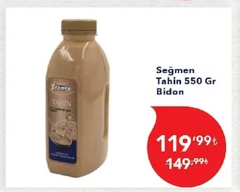 Seğmen Tahin 550 Gr Bidon