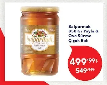Balparmak 850 Gr Yayla & Ova Süzme Çiçek Balı