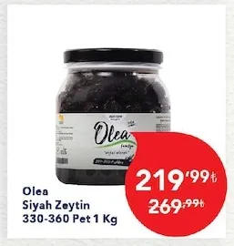 Olea Siyah Zeytin 330-360 Pet 1 Kg