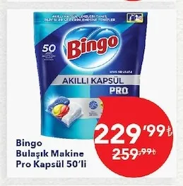Bingo Bulaşık Makine Pro Kapsül 50'Li