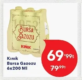 Kınık Bursa Gazozu 6X200 Ml