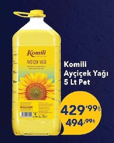 Komili Ayçiçek Yağı 5 Lt Pet