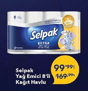 Selpak Yağ Emici 8'Li Kağıt Havlu