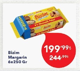 Bizim Margarin 6X250 Gr
