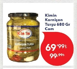 Kimin Kornişon Turşu 680 Gr Cam