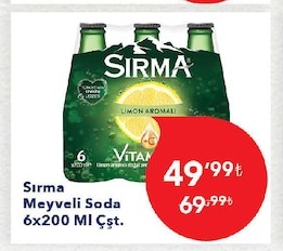 Sırma Meyveli Soda 6X200 Ml Çşt.