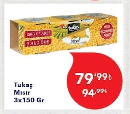 Tukaş Mısır 3X150 Gr