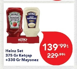 Heinz Set 375 Gr Ketçap +330 Gr Mayonez