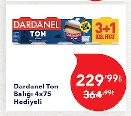 Dardanel Ton Balığı 4X75 Hediyeli