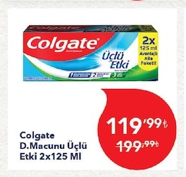 Colgate D.Macunu Üçlü Etki 2X125 Ml