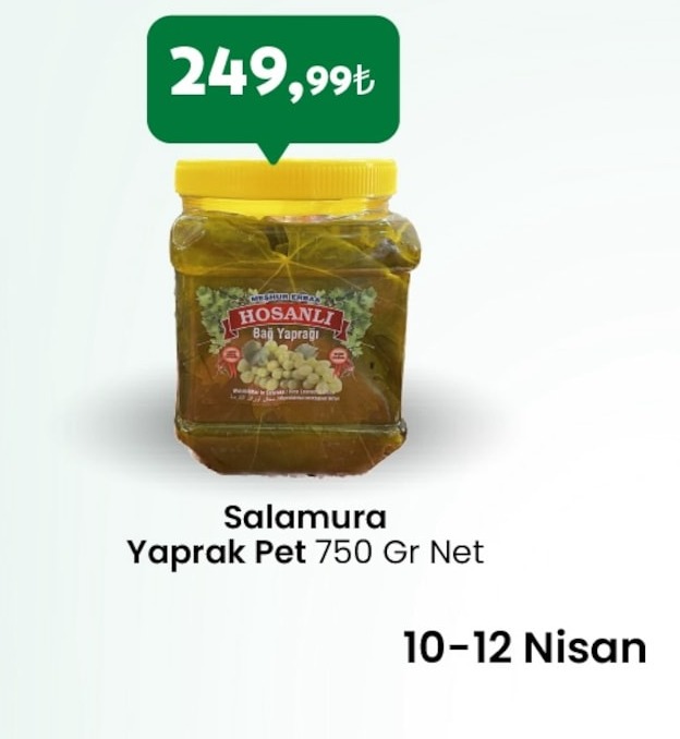 Salamura Yaprak Pet 750 Gr Net