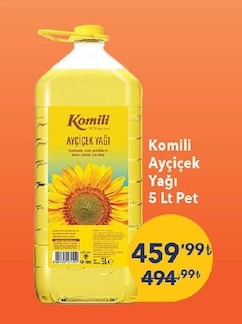 Komili Ayçiçek Yağı 5 Lt Pet