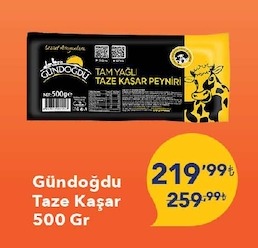Gündoğdu Taze Kaşar 500 Gr