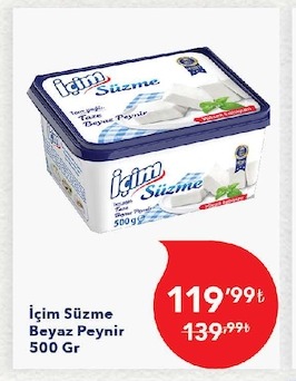 İçim Süzme Beyaz Peynir 500 Gr