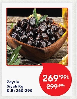 Zeytin Siyah Kg K.B. 260-290