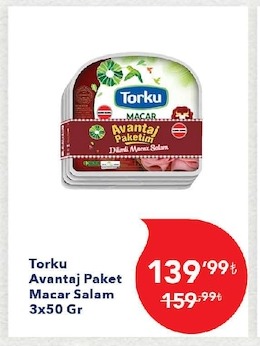 Torku Avantaj Paket Macar Salam 3X50 Gr