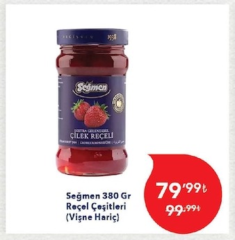 Seğmen 380 Gr Reçel Çeşitleri (Vişne Hariç)