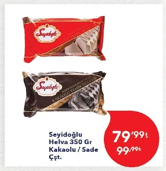 Seyidoğlu Helva 350 Gr Kakaolu / Sade Çşt.