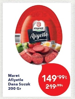 Maret Afiyetle Dana Sucuk 200 Gr