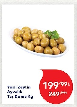 Yeşil Zeytin Ayvalık Taş Kırma Kg
