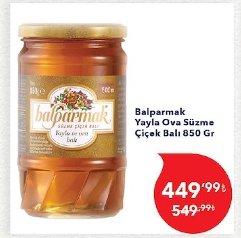 Balparmak Yayla Ova Süzme Çiçek Balı 850 Gr