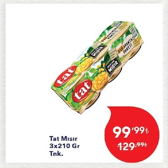 Tat Mısır 3X210 Gr