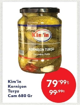 Kim'In Kornişon Turşu Cam 680 Gr