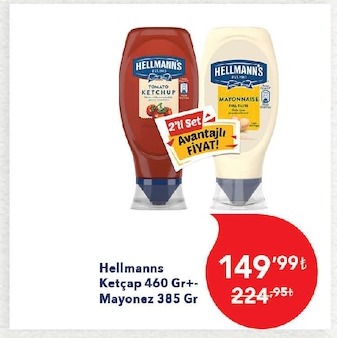 Hellmanns Ketçap 460 Gr+- Mayonez 385 Gr