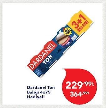 Dardanel Ton Balığı 4X75 Hediyeli
