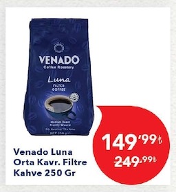 Venado Luna Orta Kavr. Filtre Kahve 250 Gr