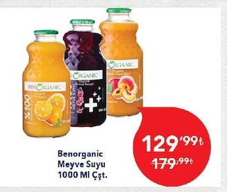 Benorganic Meyve Suyu 1000 Ml Çşst.