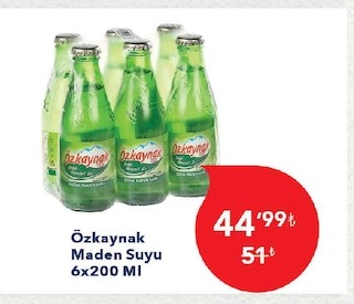 Özkaynak Maden Suyu 6X200 Ml