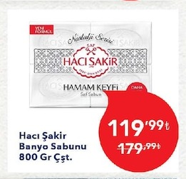 Hacı Şakir Banyo Sabunu 800 Gr Çşt.