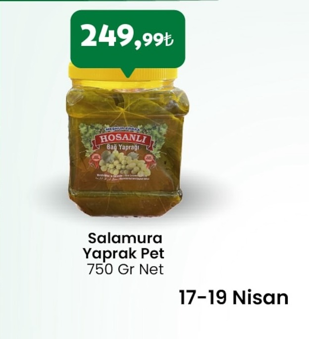 Salamura Yaprak Pet 750 Gr Net