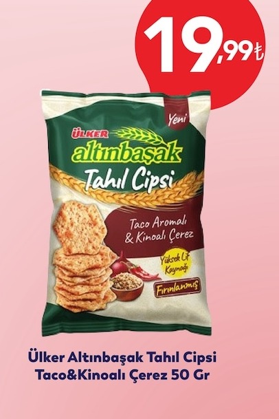 Ülker Altinbaşak Tahil Cipsi Taco & Kinoalı Çerez 50 Gr
