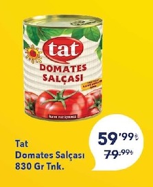 Tat Domates Salçası 830 Gr Tnk.