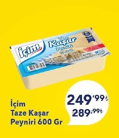 İçim Taze Kaşar Peyniri 600 Gr