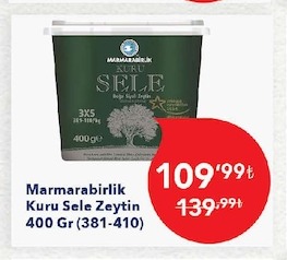 Marmarabirlik Kuru Sele Zeytin 400 Gr