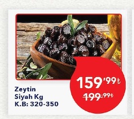 Zeytin Siyah Kg 320-350