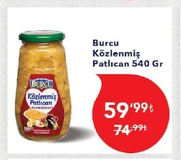 Burcu Közlenmiş Patlıcan 540 Gr