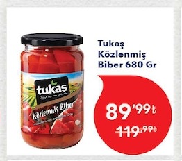 Tukaş Közlenmiş Biber 680 Gr